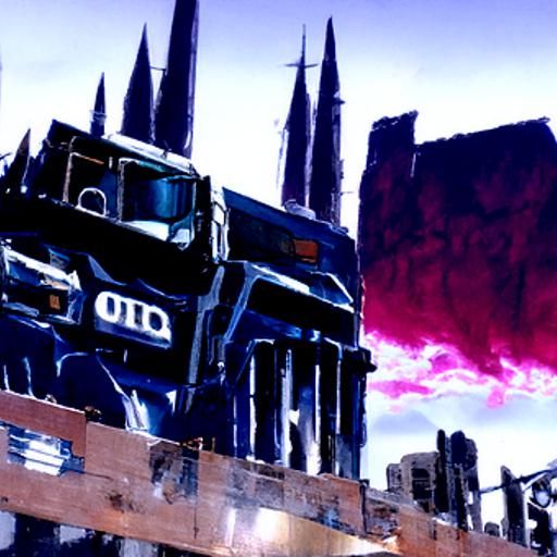 Optimus Prime Without Anime Influence: Matte Painting