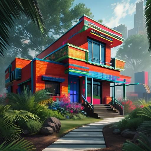 Vibrant Hypermodernism in Photorealistic 3D