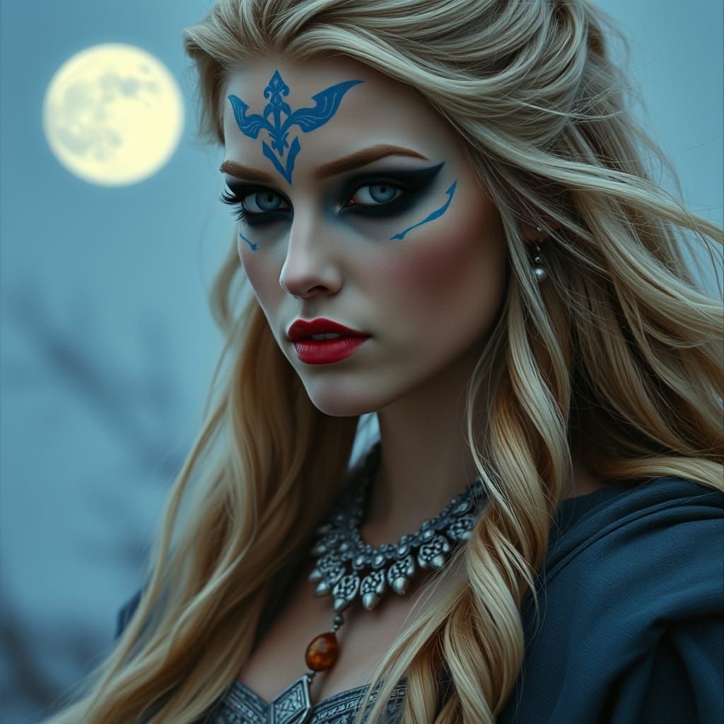 Ethereal Goddess in Viking Glamour