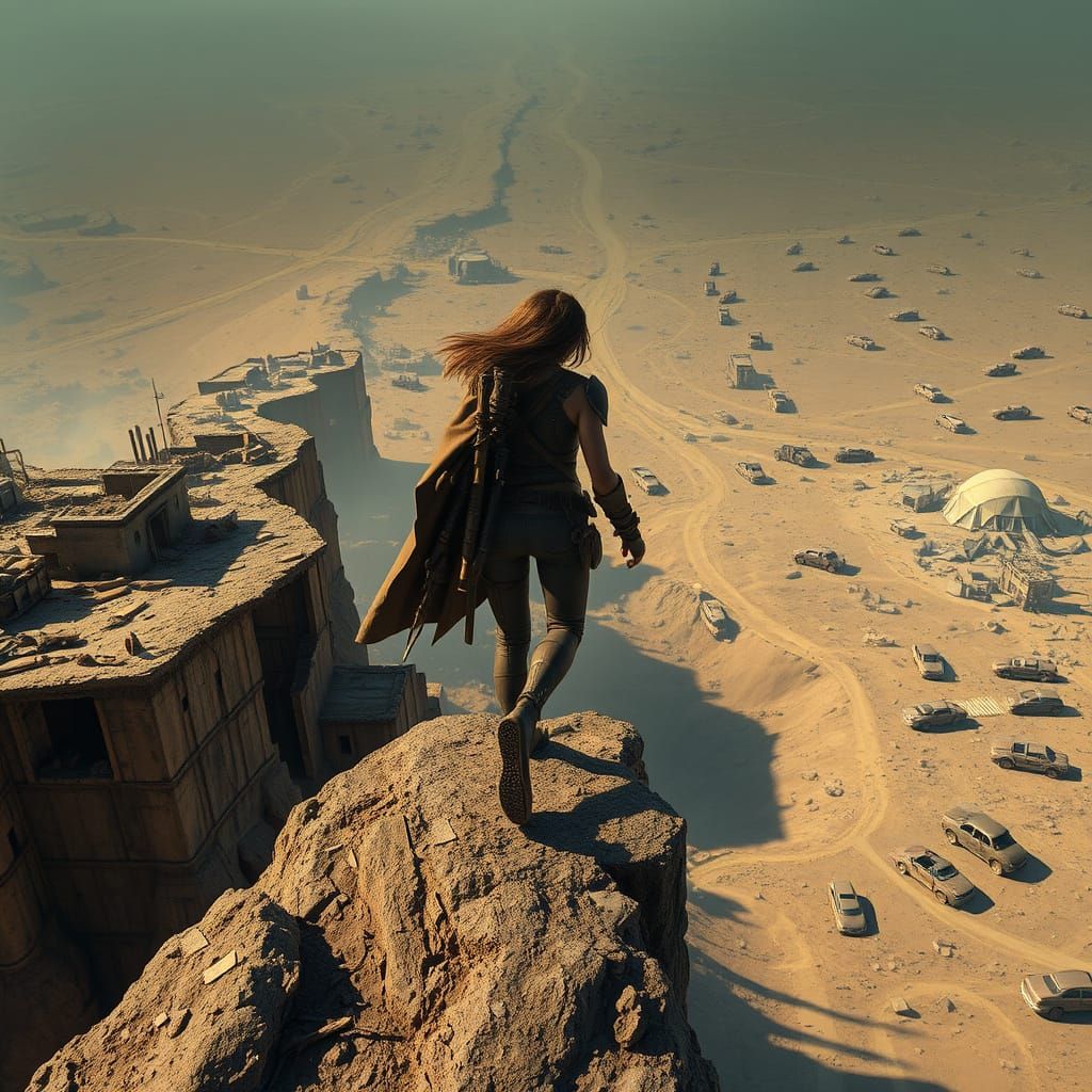 Post-Apocalyptic Bounty Hunter in Wasteland