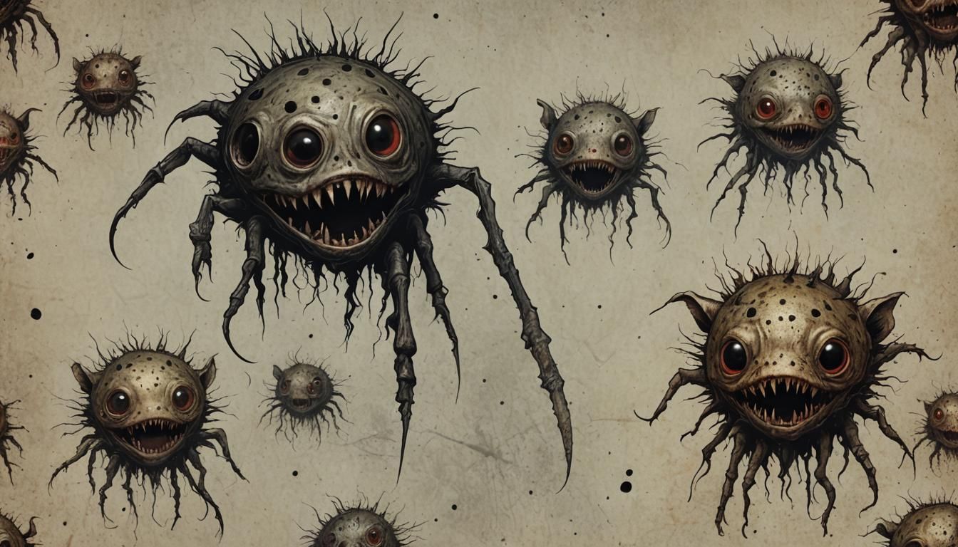 Creepy Scarred Animal in Horror Style