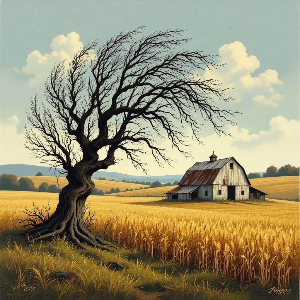 Barn, concept art via HiDream fast