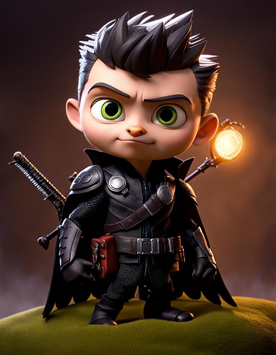 Hawkeye and Toothless Character Fusion in 3D Animation
