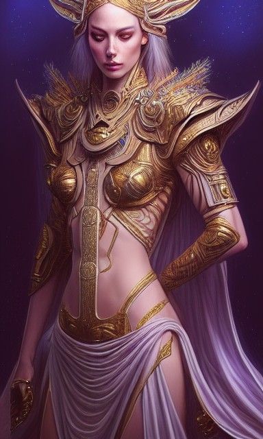 Sci-Fi High Priestess in Hyper-Detailed Digital Painting