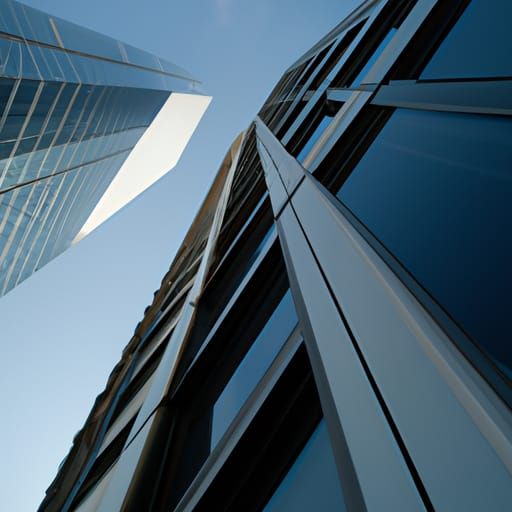 Cityscape Dominated by a Modern Skyscraper