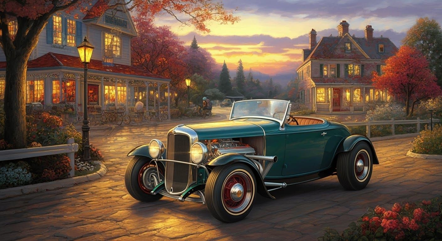 Ethereal Fantasy Hot Rod in Golden Hour