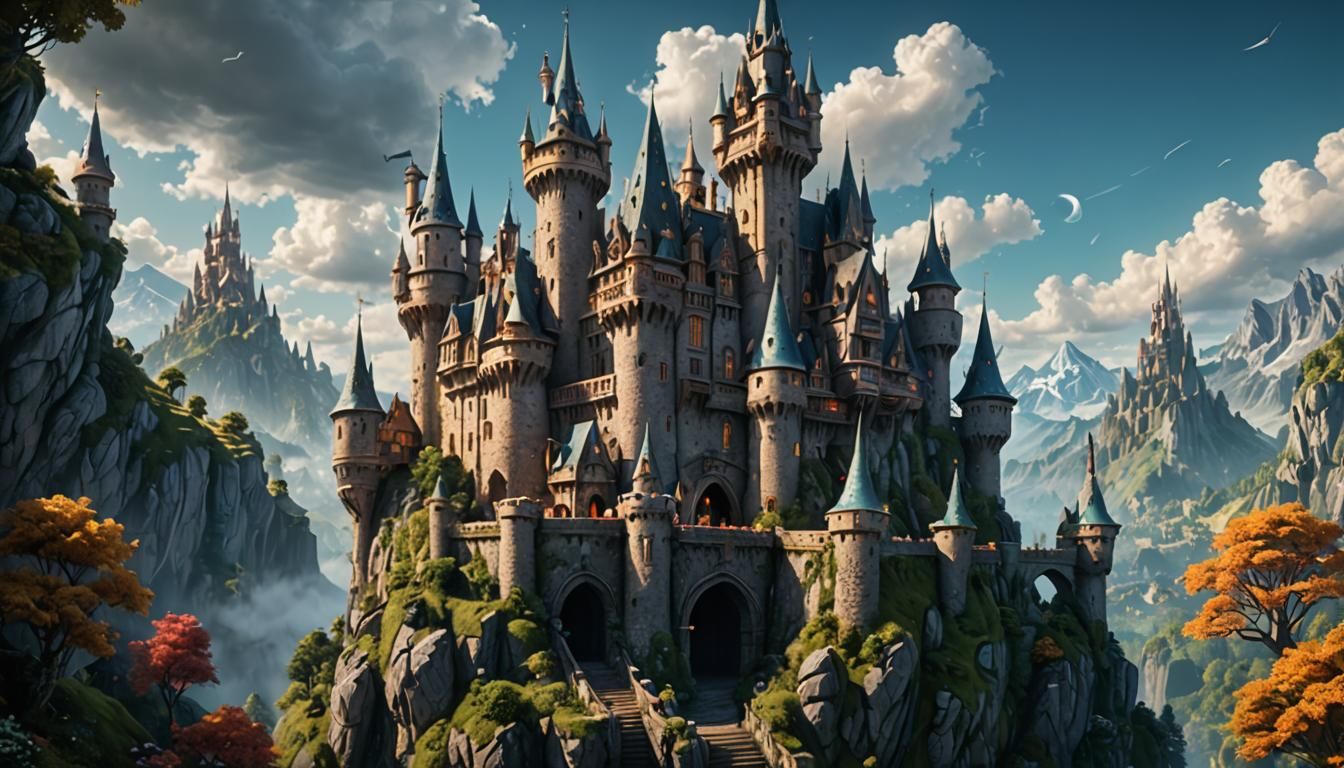 Detailed Fairy Castle Tower Concept Art