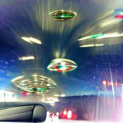 UFO Journey Through Hyperspace Portal