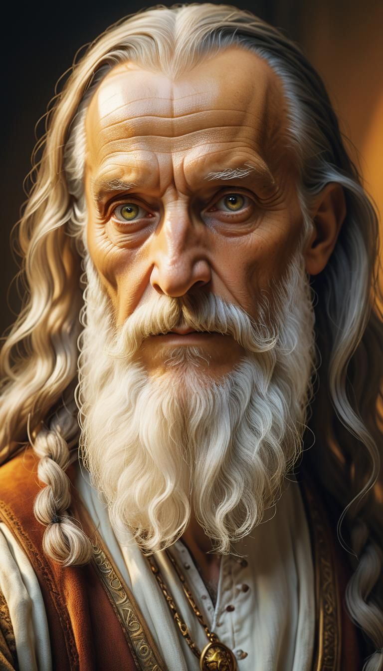 Leonardo da Vinci Portrait in Renaissance Style