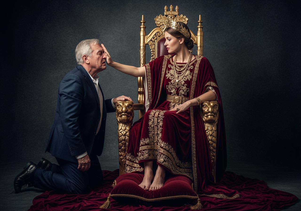 Roman Empress Strikes Senator: A Dramatic Photograph