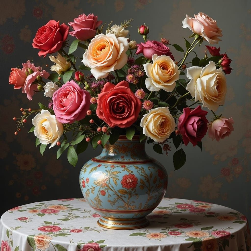 Steampunk Anthro Rose Still Life