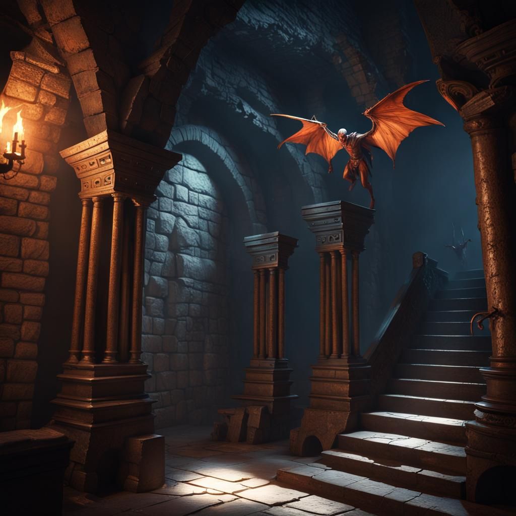 Phantasmal Human Flies Through a Dungeons and Dragons Dungeo...