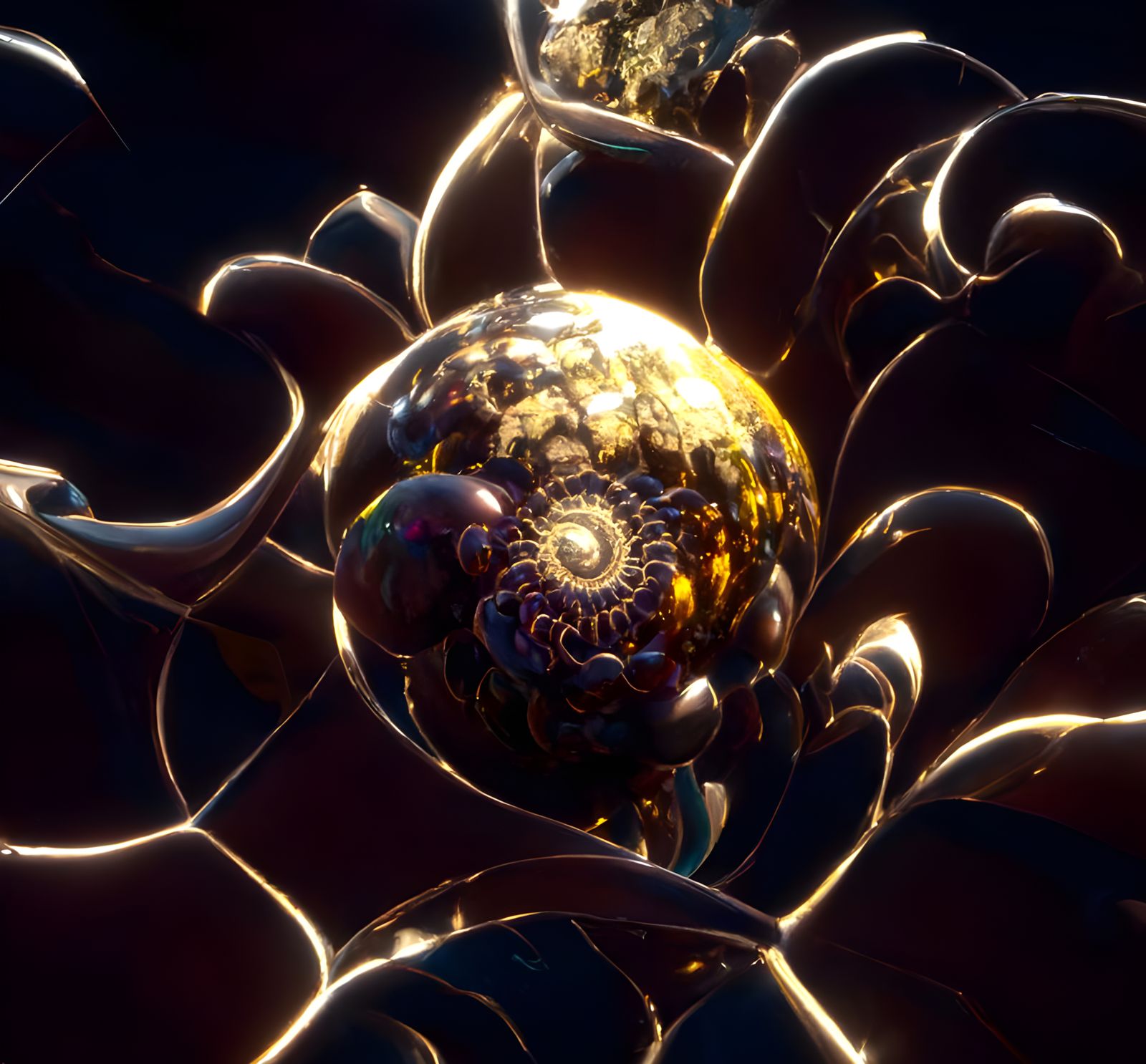 Fractal Planet with Non-Euclidean Geometry