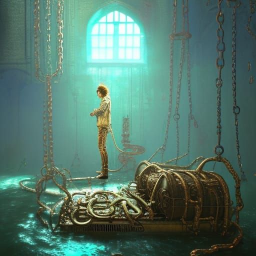 Harry Houdini magic tricks escape from water tank in chains