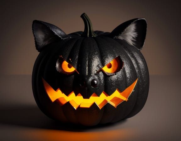 Unsettling Halloween Creature in Bizarre Digital Art Style