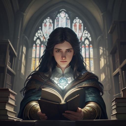 Magical Portrait in Art Nouveau Style