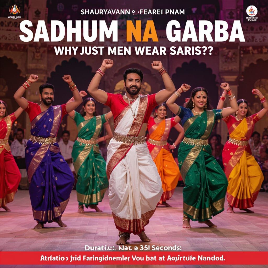 Men Dancing Garba in Saris: Ancient Gujarati Tradition