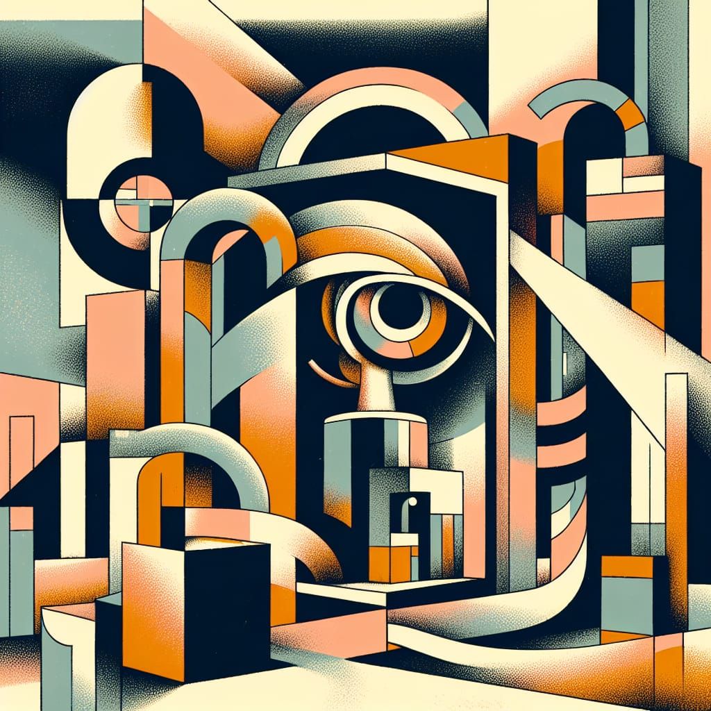 Orwell's 1984: A Minimalist, Surreal Illustration