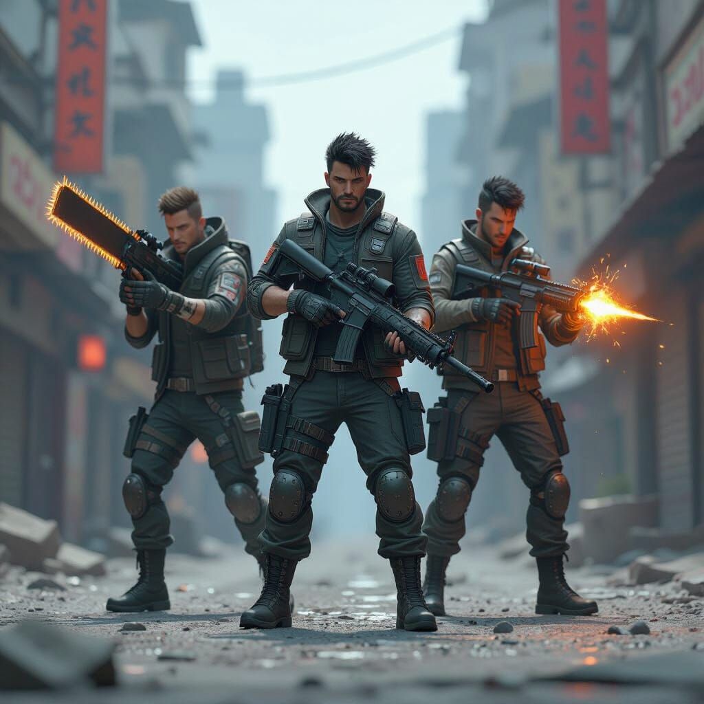 Post-Apocalyptic Survivors With Futuristic Weapons