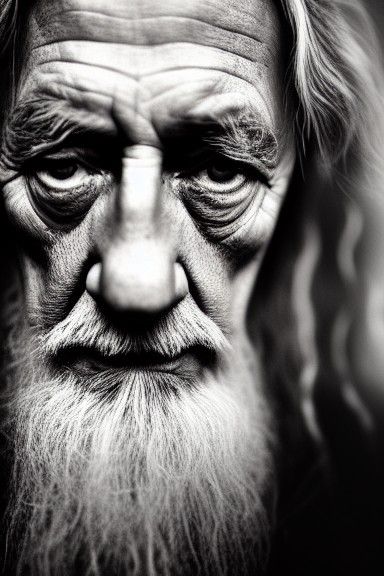 Gandalf Portrait in Street Photography Style
