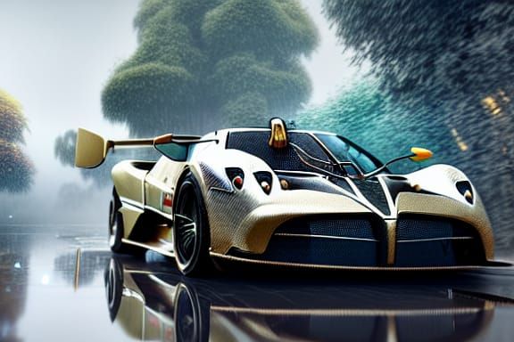 Pagani Zonda Races Plane in Vivid Colors