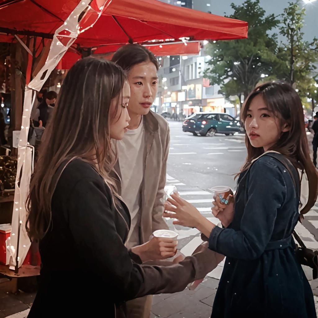 Hyper Realistic Night Scene with Optical Illusion