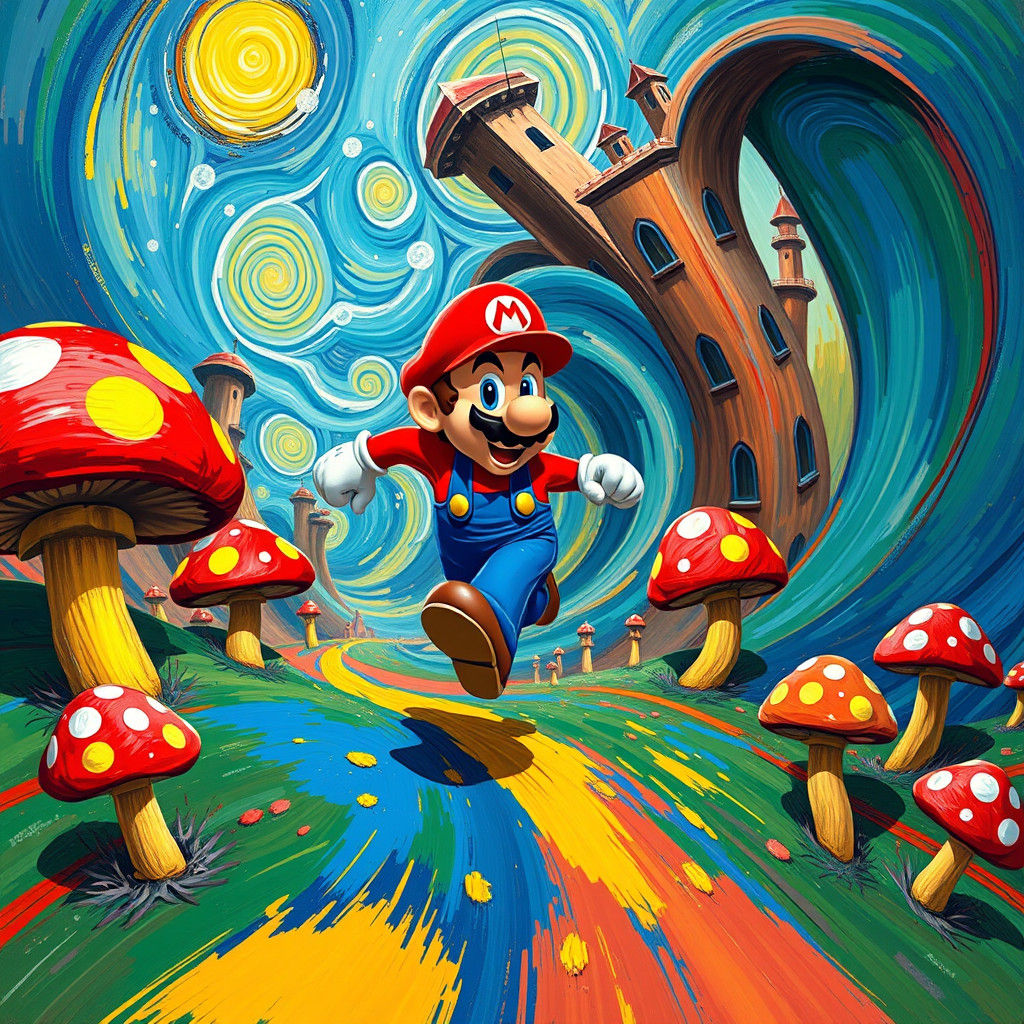 Mario's Mushroom: Van Gogh Run