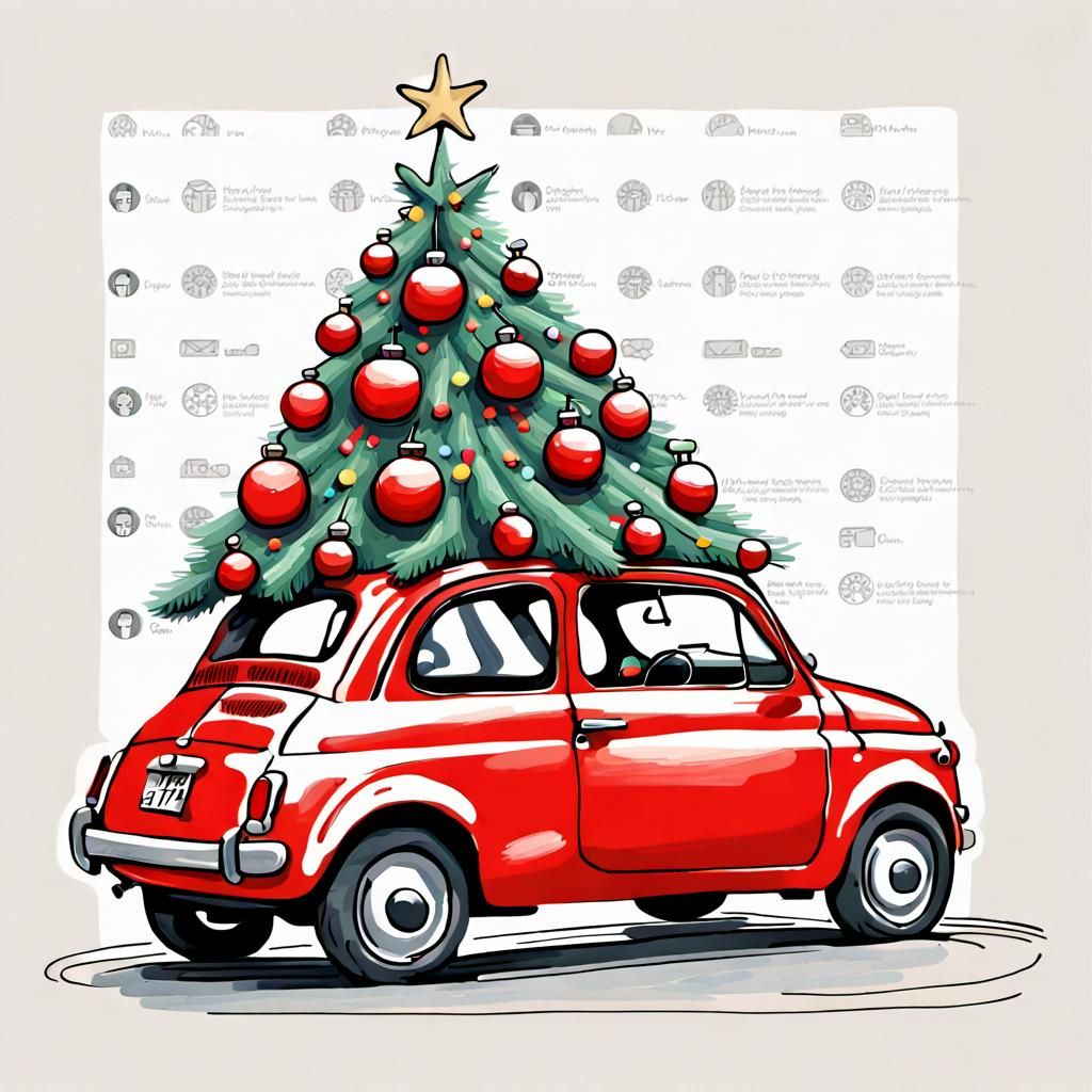 Fiat 500 Christmas