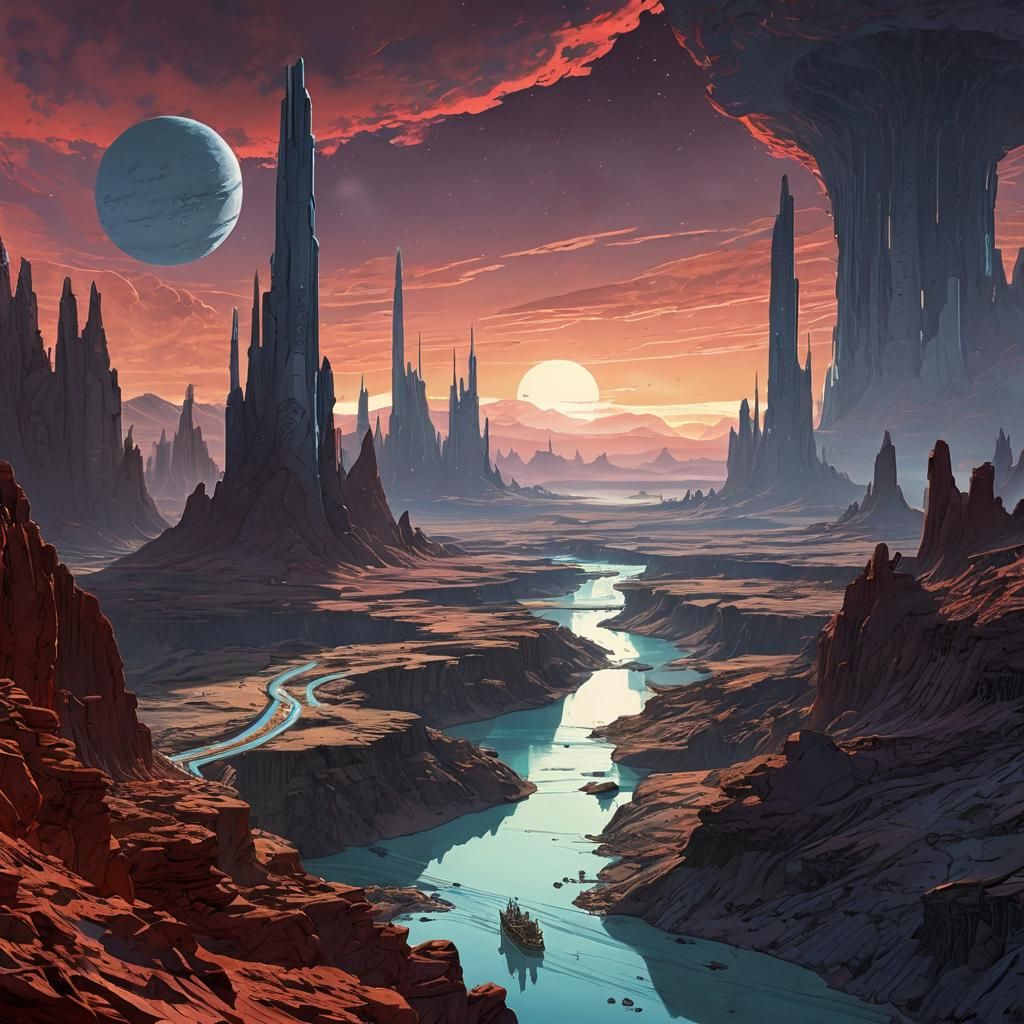 16k, in the iconic illustrative style of Mœbius, david angel...