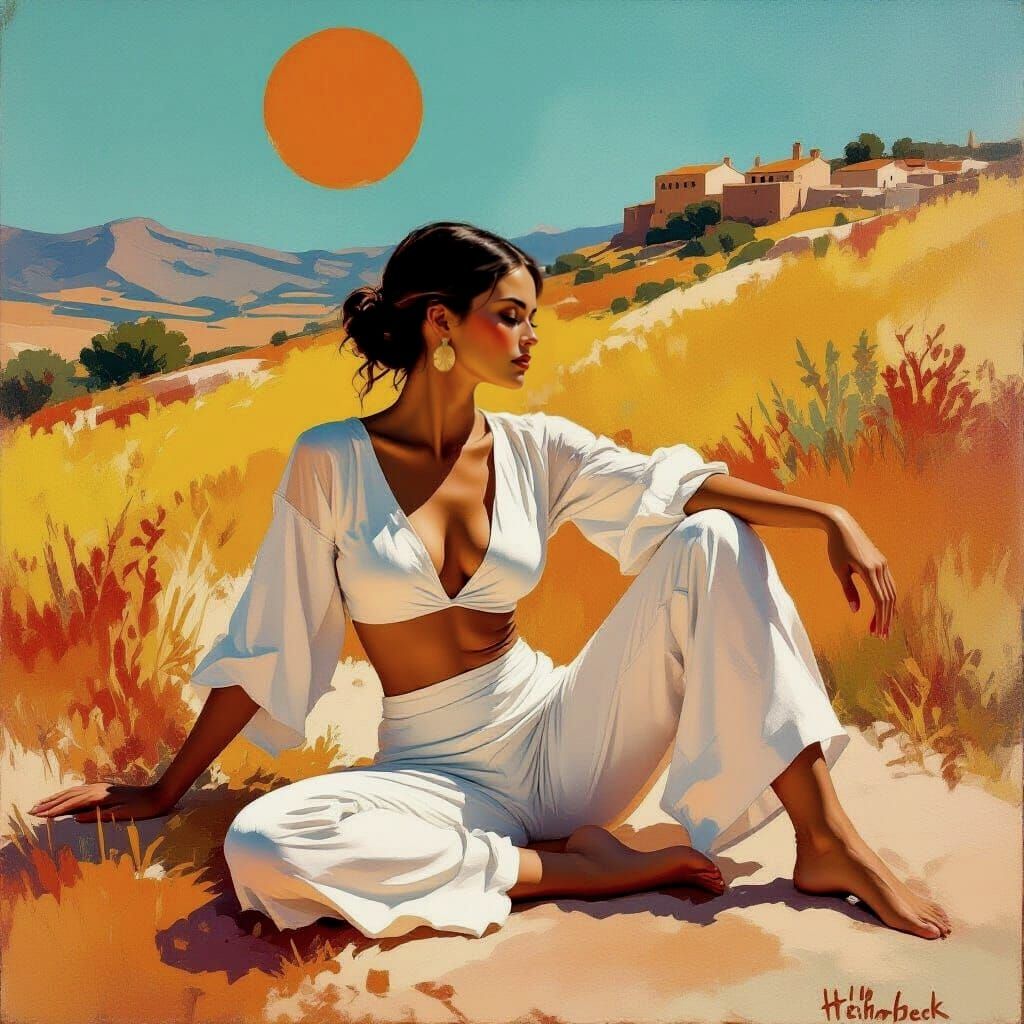 Woman Splits in Heatwave: Schjerfbeck Style