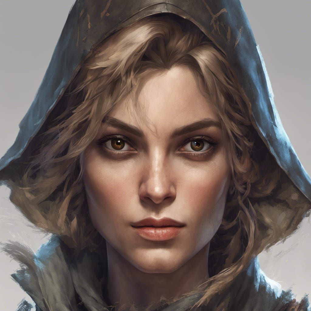 Medieval Assassin Portrait in Artstation Style