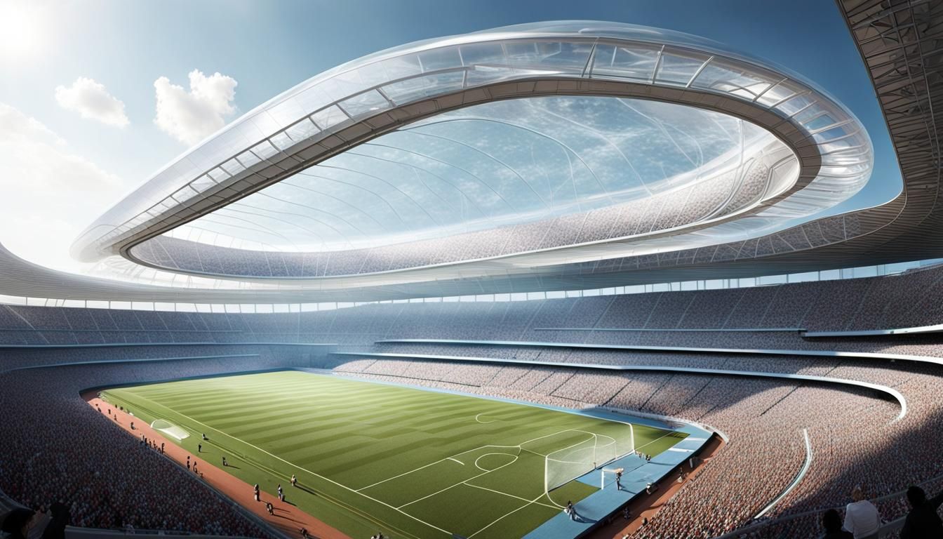 Futuristic Stadium with Anti-Gravity Seats, Year 2500