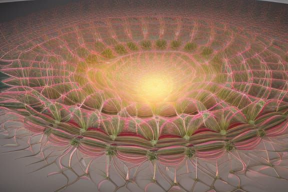 Surreal Bed of Intertwined Human Bodies