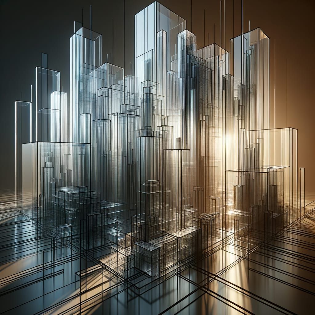 Intersecting glass planes