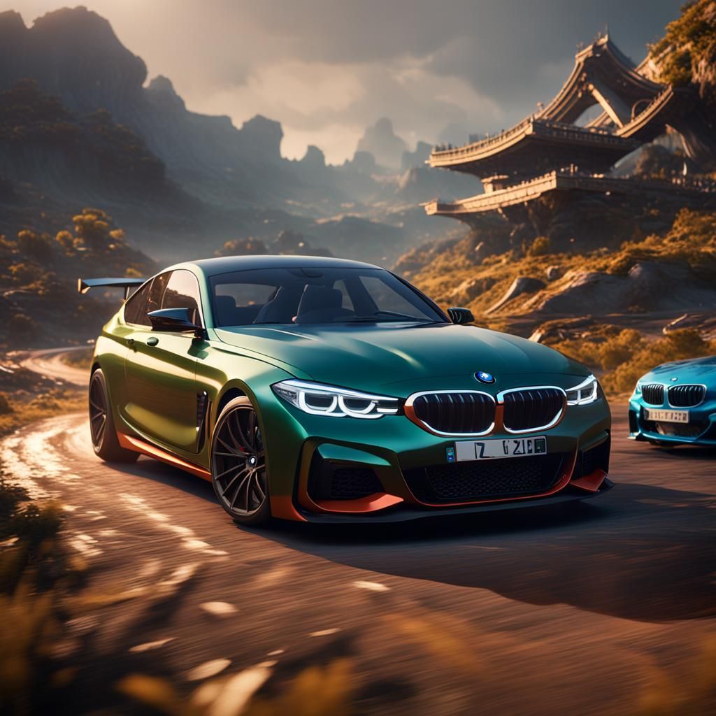 Realistic BMW Racing Game Concept Art