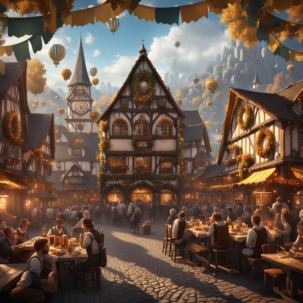 Oktoberfest Fantasy Concept Art in Deep Color