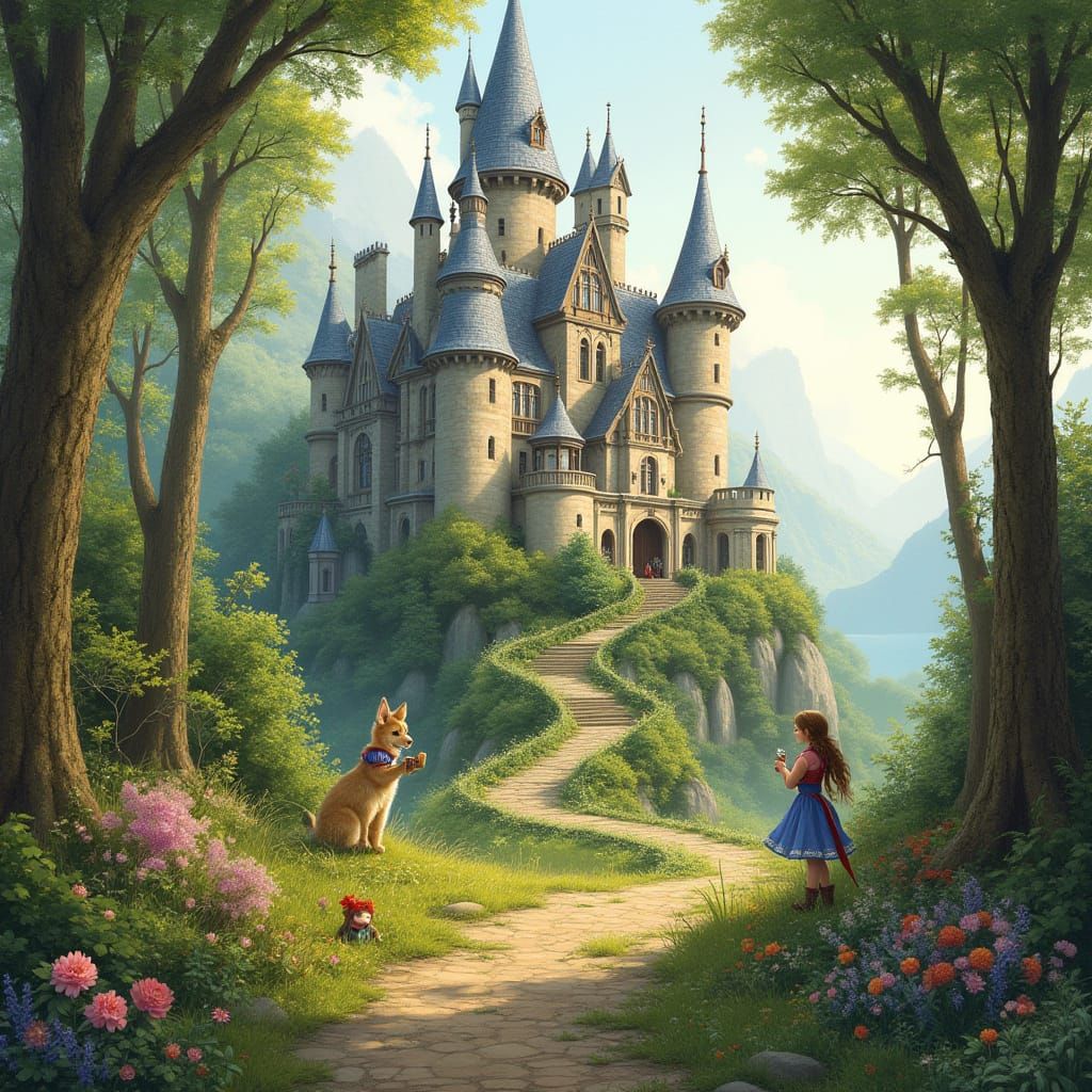 Enchanted Fairytale Castle in Whimsical Style