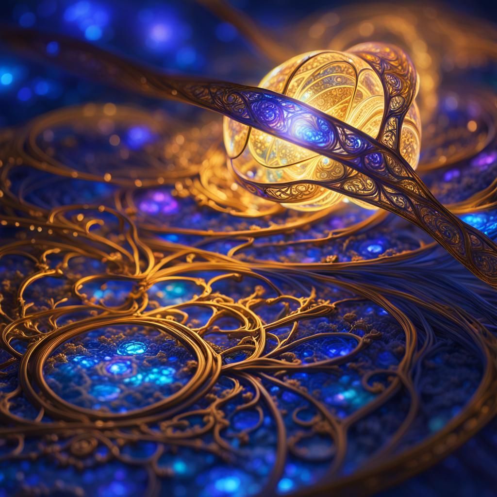 Ethereal Reading Lamp in Fractal Gossamer Threads