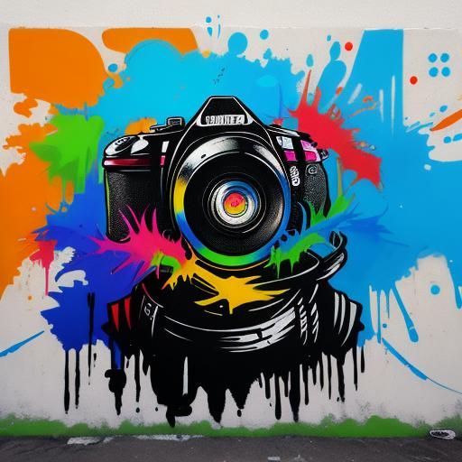 Iranian Carpet Translation in Graffiti Splash Art