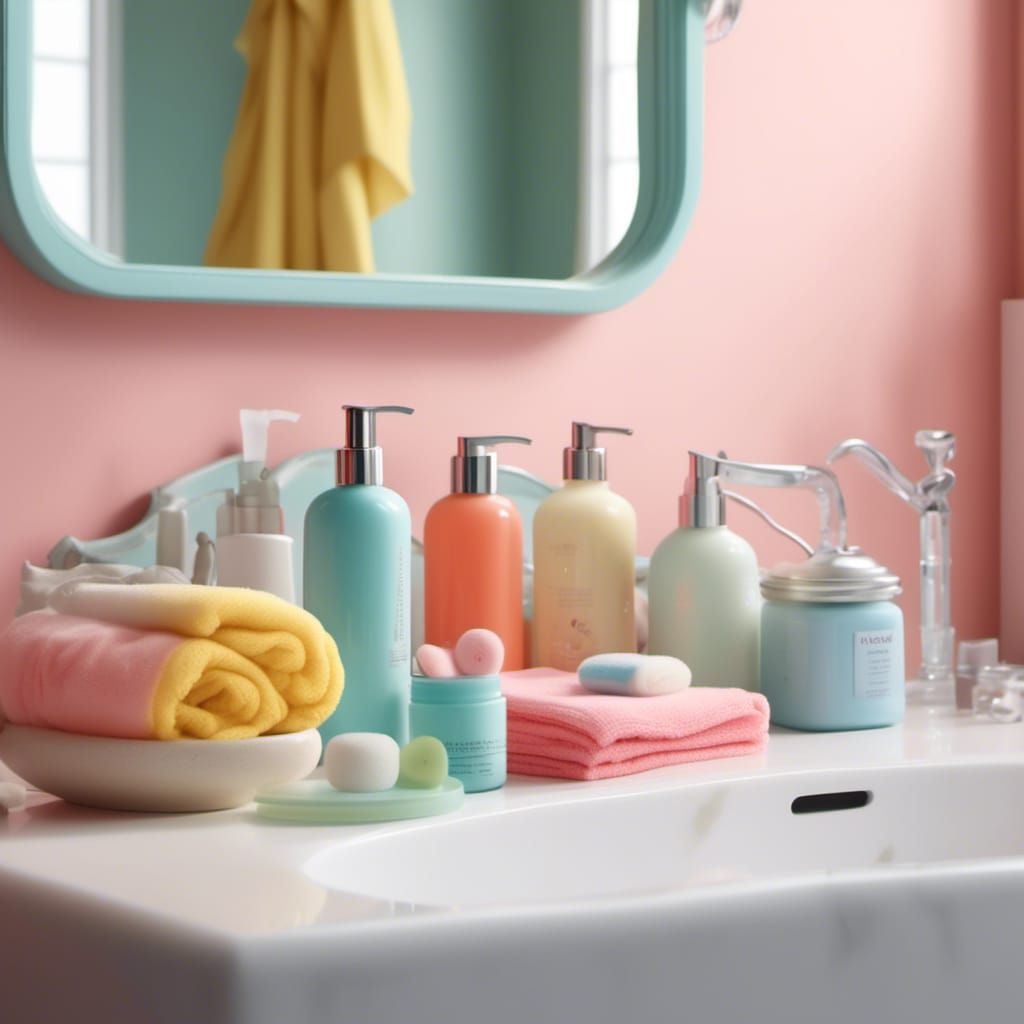 Pastel Bathroom Still Life