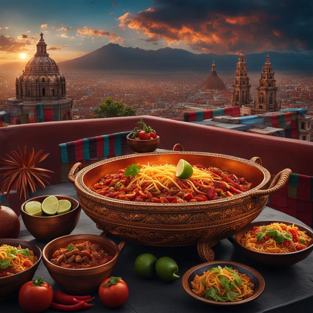 Opulent Mexican Feast on a Mexico City Rooftop