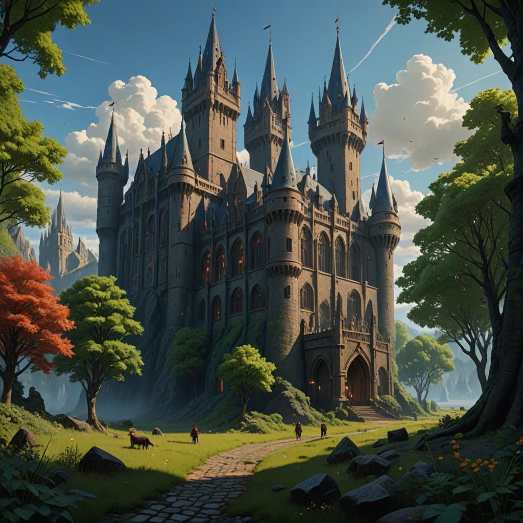Epic Fantasy Gathering in Gothic Castle Style