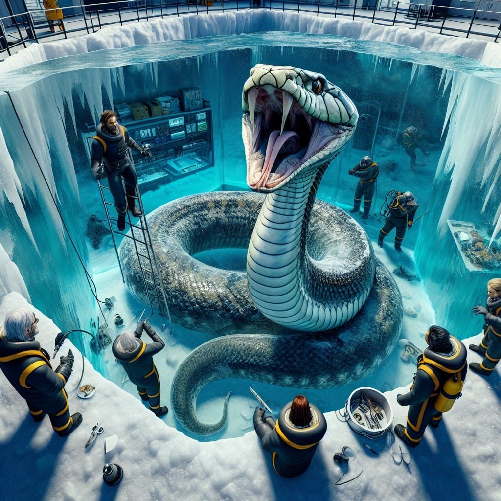 Giant Snake Frozen in Ice: A Scientific Discovery