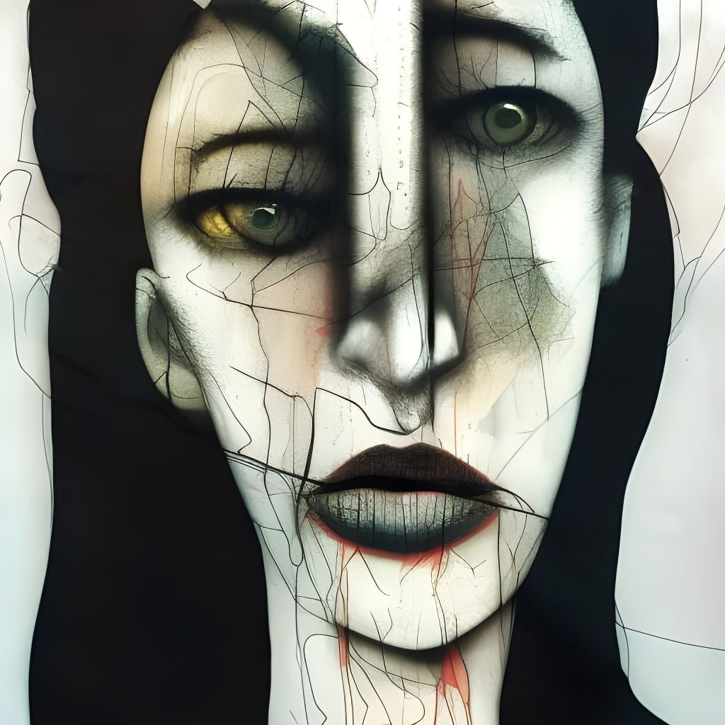 Enraged Woman in Claymation with Ink Drips