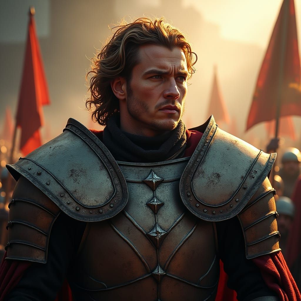 Theon Greyjoy in Battle Armor, Digital Matte Painting