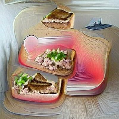 Tuna Sandwich on Toast: Digital Rendering