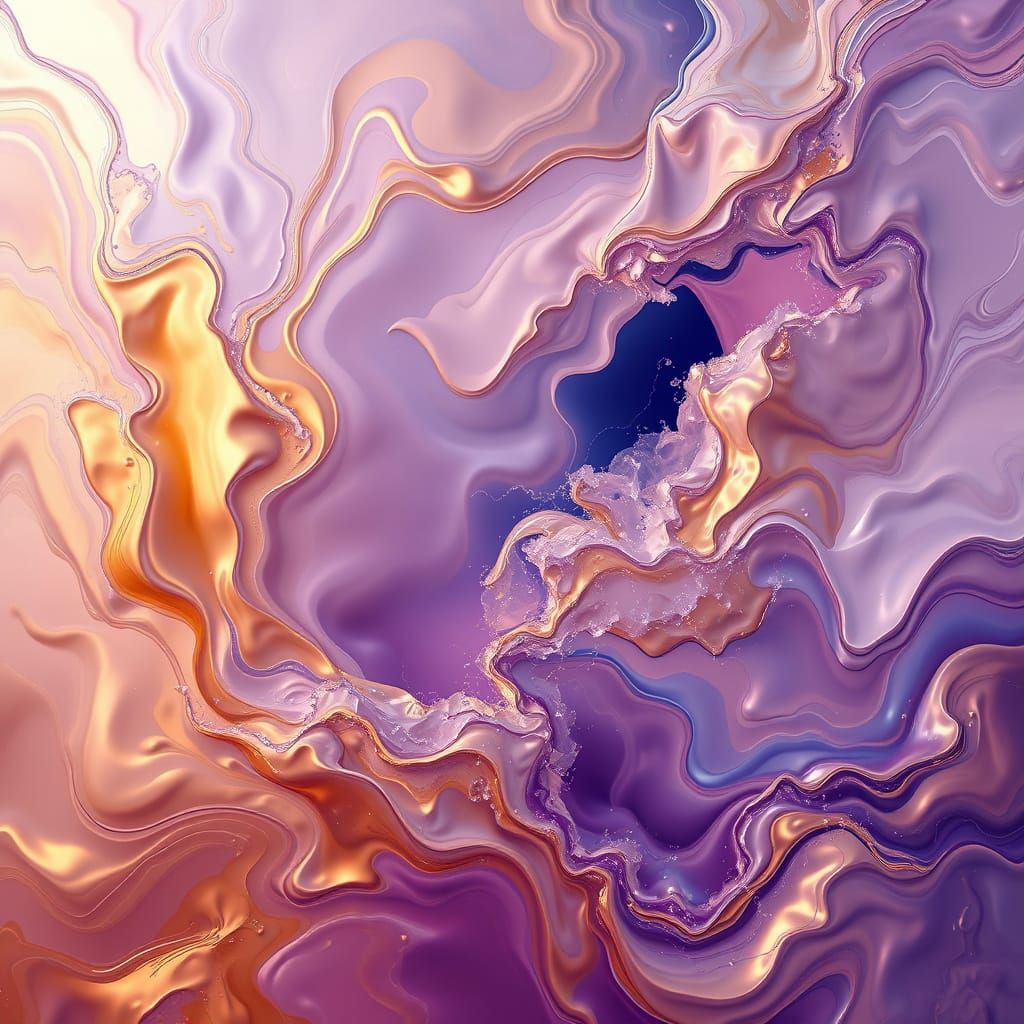 Surreal Abstract Art with Flowing Gradients and Microtexture...