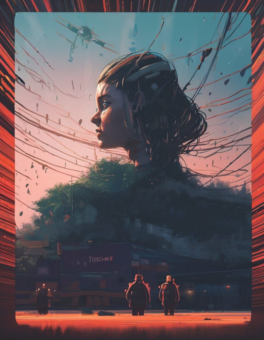 Hyperrealistic Portrait of a Curious Teenage Girl