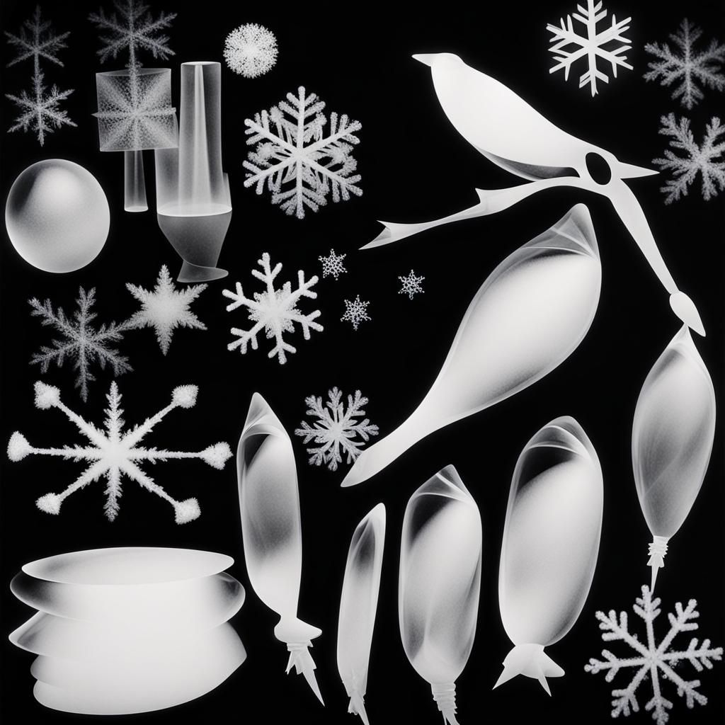 Acrylic Snow Globe Photogram: Man Ray Style