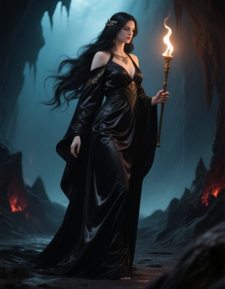 Goddess with Torch Leading to the Underworld